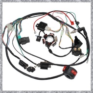 (TFAW) Motorcycle ATV Quad Pit Bike Go Kart Full Complete Electrics Wiring Harness CDI STATOR 6 Coil