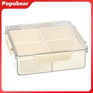 Woeuri Divided Snack Tray Divided Snack Box Large Capacity Food Serving Tray with Secure Seal Lid Pe