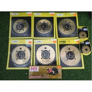 SPROCKET 415 SET LC135  SSS CHAIN FULL GOLD 415