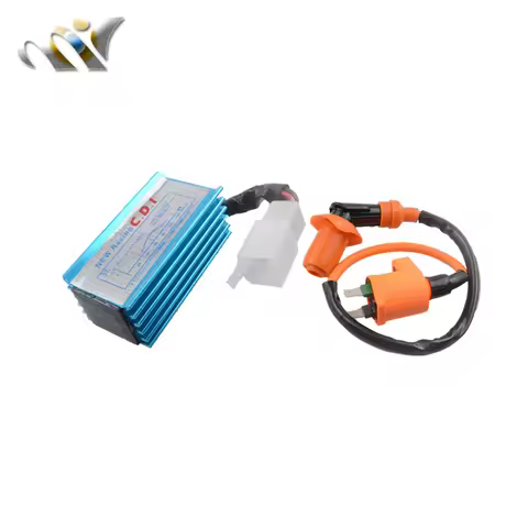 MOFO Racing 5 Pin AC CDI Box Ignition Coil A7TC Spark Plug For Spree SYM DD50 Dio AF18 28 Elite SB S