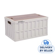 Citylife 64L Collapsible Storage Box Crate (Grey)