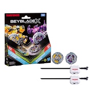 Beyblade X and Transformers Collab, Bumblebee 3-60GP vs. Shockwave 5-80O, 2 Takara Tomy Tops, 2 Laun