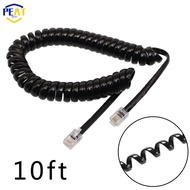 ⭐PEAT⭐ 3meters Telephone Handset Phone Extension Cord Curly Coiled Cable Spring Wire