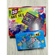 42/150 PCS ART SET PREMIUM COLOR PENCIL KIDS SCHOOL PAINTING DRAWING SKETCHING PEN WAX CRYON MARKERS
