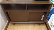 100cm x 45cm Francfranc 深棕色木電視櫃趟門地櫃