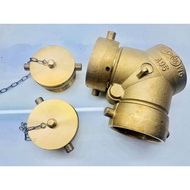 Siamese Twin 4 X 2 1/2 X 2 1/2 GIACOMINI  with CAP and CHAIN