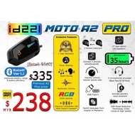 BLUETOOTH ID221 MOTO A2S MOTO A2 PRO HELMET COMMUNICATOR CYCLING HEADSETS BLUETOOTH VERSION 5.2 2 PE