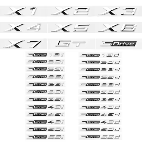 3D SDrive 20d 30d 35d 40d 50d 20i 25i 30i Car Fender Emblem Trunk Badge Sticker For BMW M X1 X3 X4 X