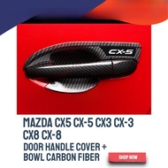 Mazda CX5 CX-5 CX3 CX-3 CX8 CX-8 2017-2025 door handle cover /handle bowl carbon fiber