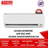 ACSON (READY STOCK) INVERTER R32 4 STAR WIFI AIR CONDITIONERS 1HP [A3WMY10NF/A3LC10] / 1.5HP [A3WMY1