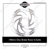 140mm Disc Brake Rotor 6 bolts for Xiaomi Mijia / Speedway 4 / Futecher / Dualtron / Reaihub R3 R4 /