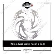 140mm Disc Brake Rotor 6 bolts for Xiaomi Mijia / Speedway 4 / Futecher / Dualtron / Reaihub R3 R4 / Sw4 E-Scooter