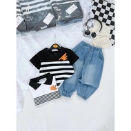 VTB84 CK BOY 3PCS SET TERNO Baju Budak Lelaki Set Baju Anak Lelaki