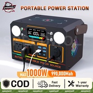 Portable Power Station 400W/600W/1,000W AC 220V Portable Power Station Camping Large Capacity Solar 
