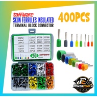 Ferrules 400PCS Taffware Insulated Terminal Ferrule Wire Crimpingkabel listrik E0508 E1008 E1508 E25