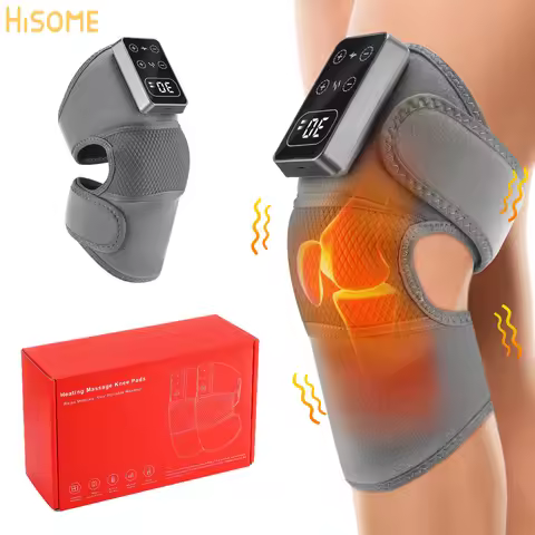 Cordless Warm Knee Massager Knee Joint Hot Compress 3 Levels Vibration Electric Heating Knee Massage