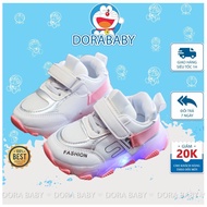 Girls' Sneakers, Korean Style, Soft Led Light, Girls' Sneakers 1–5 Years Old G009 - Dora