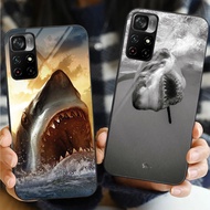Shark 03 Glass Phone Case For Xiaomi POCO F3 F4 F5 M3 M4 M5 M6 4G X3 X4 GT NFC X5 X6 PRO 5G