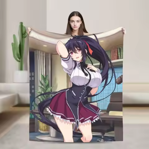 High School DxD Rias Gremory Accessories Blanket Super Soft Warm Throw Blankets for Couch 50x60 Inch