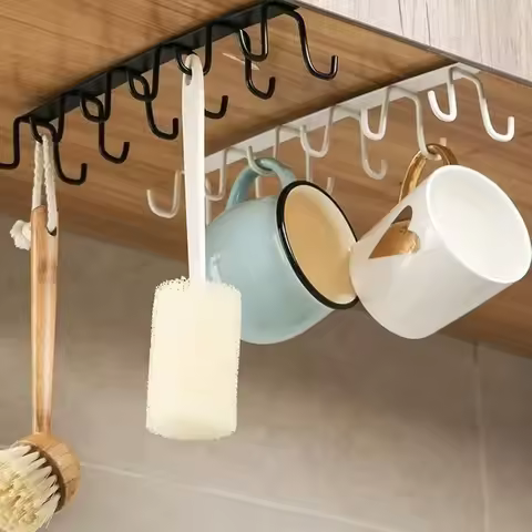 T Cabinet Hanger B1pq Hai 0P49-Cabinet Storage Hanger Multifunctional Shelf Hook Hanging Water Cup H