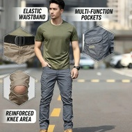 Men's Cargo Pants Straight Hiking Pants Water Resistant Tactical Trousers Quick Dry Loose Fit IX9