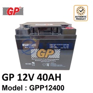 GENUINE GP 12V 40Ah Rechargeable Sealed Lead Acid Battery - GPP12400