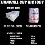 PPC THINWALL CUP 25ML 35ML 60ML 100ML 150ML PER DUS BULAT CUP SAMBEL