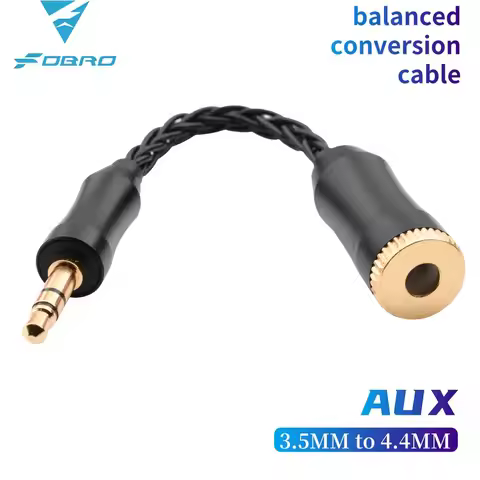 3.5mm Balanced Male To 4.4mm Stereo Female Adapter Cable For NW‑ZX507 DMP‑Z1 NW‑ZX300A NW‑WM1Z Headp
