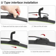 2PCS Car Blade Windshield Ruer Wiper Cleaning Protect For LEAPMOTOR B10 C01 C10 C11 C16 T03 2022-202