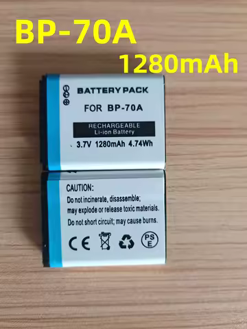 1280mAh BP-70A BP 70A Camera Battery or Charger For Samsung AQ100 DV150F ES65 ES67 ES70 ES71 ES73 74