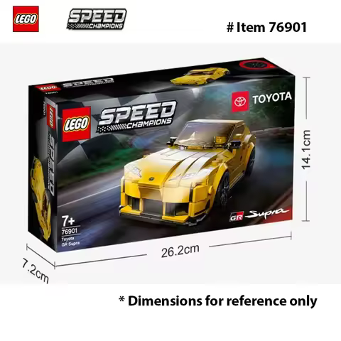 LEGO 76901 Speed Champions Toyota GR Supra Collectible Sports Car Building Set with Driver Minifigur