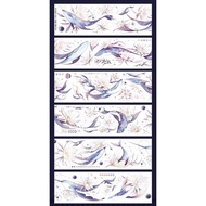 [Loop 100cm] from WINES & TOURNESOL STUDIO with whale pattern (WI-8)=>PET LASER SILVER