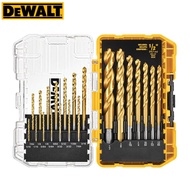 DEWALT DW1361 21Pcs Titanium Twist Drill Bit Set Pilot Point Woodworking Metalworking Plastic HSS Hi