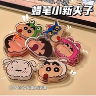 Crayon Shin-Chan Note Cute Merchandise Double-Sided Cartoon Acrylic Clip ppPP Storage Test Paper 8.3