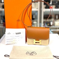 全新HERMES MINI CONSTANCE K刻 金金EPSOM皮 GOLDE GHW #C19 #康康包 #BRAND NEW #香榭站正品