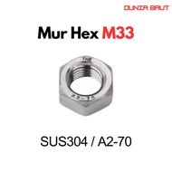 SS304 M33 Nut Stainless Steel M33 Nut/ M33 SUS304 Hex Nut/ A2-70/