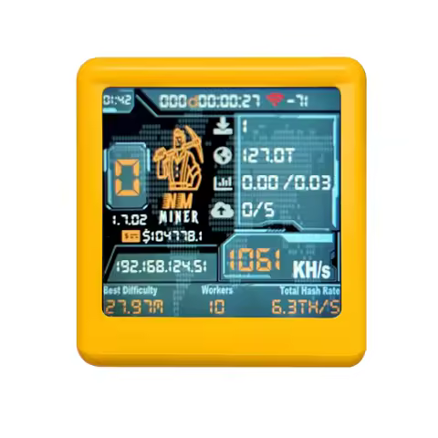 New Nerdminer V2 NM Smart TV ESP32 BTC SOLO Lotterys Miner 1060 /S Hashrate Low Power Silent Operati