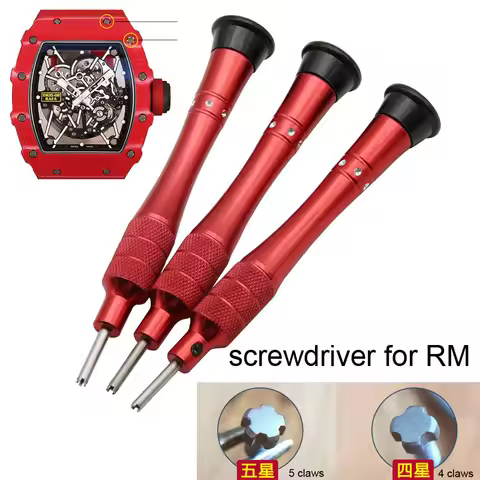 Watch Repair Tool Cover Opener Screwdriver for Richard Mille Watch 3 4 5 Claws Screwdriver RM Strap 
