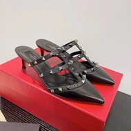 [With Shoe Box] VT 2025 New Pointed Rivet Fashion Women's Stiletto Shoes 35-42