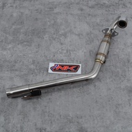 คอท่อพร้อมใส้ CT125 ( Gen 1-2 ) Nkracing วัสดุสแตนเลส ช่วยระบายความร้อน