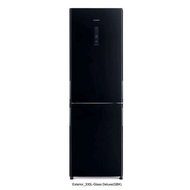 [BULKY] HITACHI R-BG415P6MSX (GLASS BLACK COLOUR) 2 DR FRIDGE (NET 330L)***1 YEAR WARRANTY***