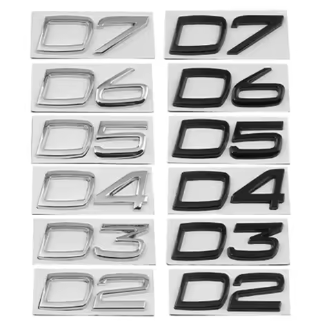 3D ABS Car D2 D3 D4 D5 D6 D7 Words Logo Badge Emblem Decals Sticker For Volvo S40 S60 S80 S90 XC40 X