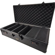 63x30x17 cm Aluminum Alloy 6-Slot Graded Card Storage Box With Carbon Fiber Textured Surface Dual Pa