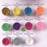 10 gr Serbuk Glitter Hologram bubuk glitter gliter - 01 Emas