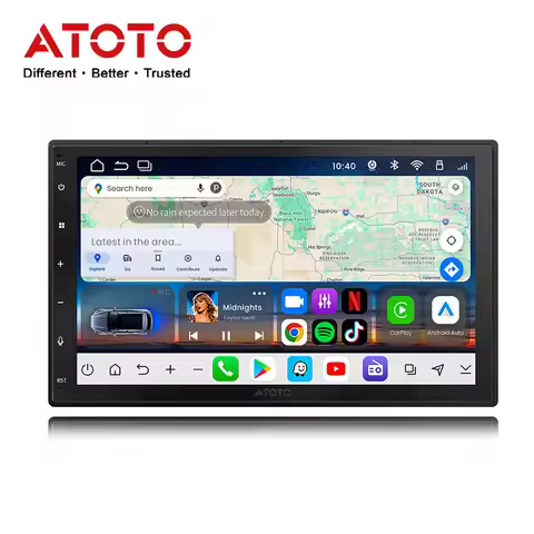 ATOTO 7 inch Android 15 Double 2 Din Car Stereo 4G Sim Online FM/AM Radio CarPlay Screen Universal 2
