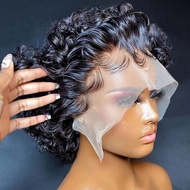 Wig Pixie Untuk Wanita Rambut Manusia Wig Potongan Rambut Asli Rambut