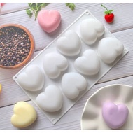 Silicone mold with 8 gourd hearts, 7 cm berry hearts for making chocolate, jelly, mousse cake, scent