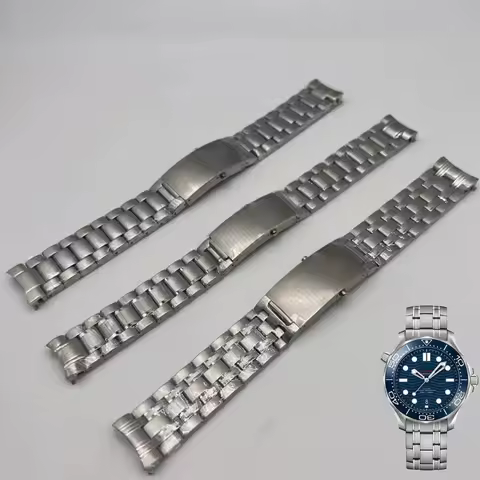 Solid Stainless steel watchband 20mm waterproof Watch Band For omega strap seamaster speedmaster pla