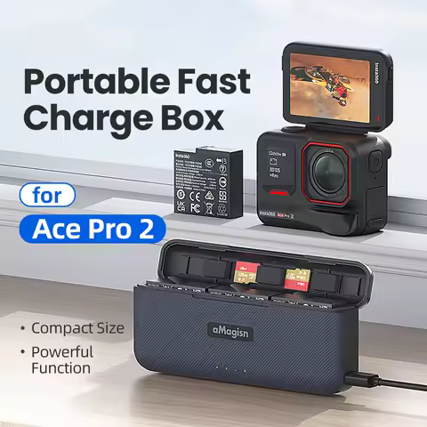 Charging Case For Insta360 Pro/Ace Pro 2 Action Camera Fast Charging Case For Insta360 Ace & Ace Pro