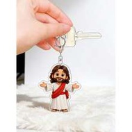 2d Acrylic Religious Keychain, Faith Based Acrylic Keychain, Religious Character Pendant, Flat Acryl